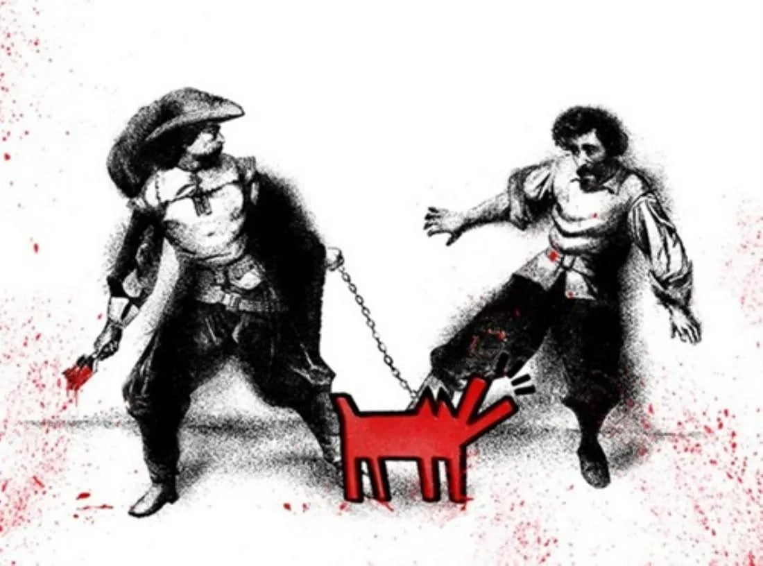 Mr. Brainwash | Watch Out! (Large Red), 2019 — available on Composition Gallery