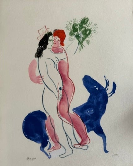 Chagall, Marc | Colour Amour, La Bette Bleu, 1940 - 1958 — available on Composition Gallery