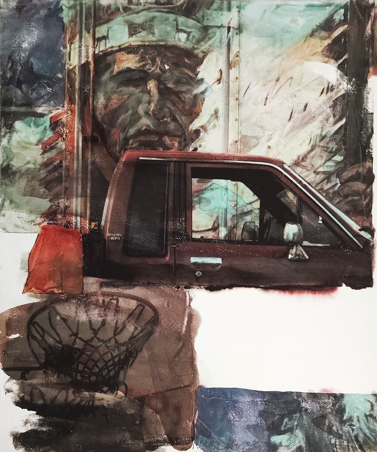 Rauschenberg, Robert | Untitled (Native American with Truck), 2000 — available on Composition Gallery