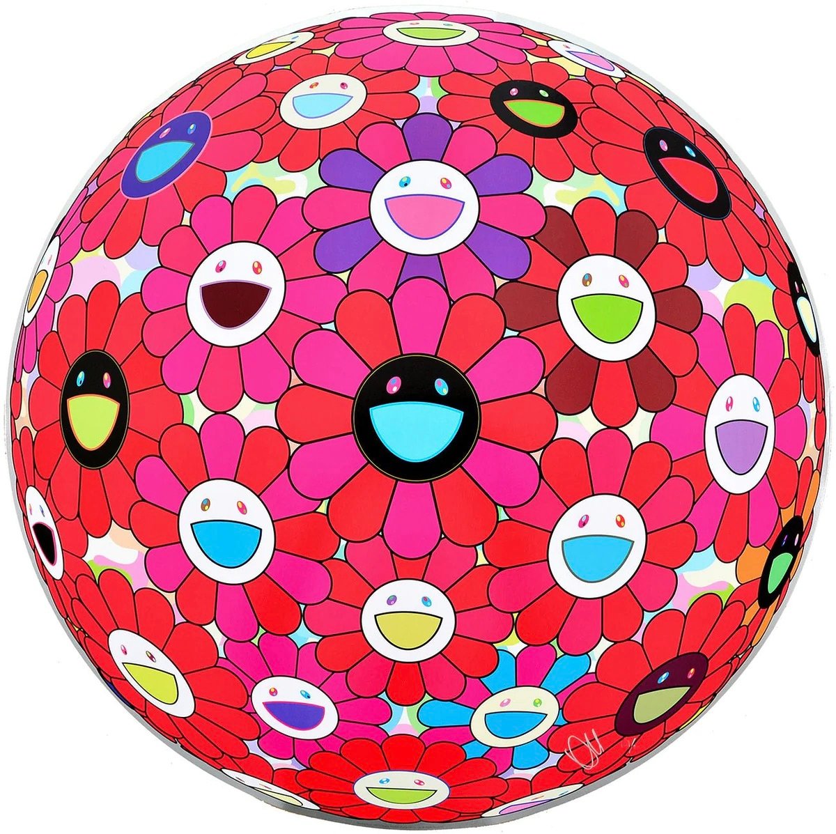 Murakami, Takashi | Flower ball - Burning blood, 2018 — available on Composition Gallery