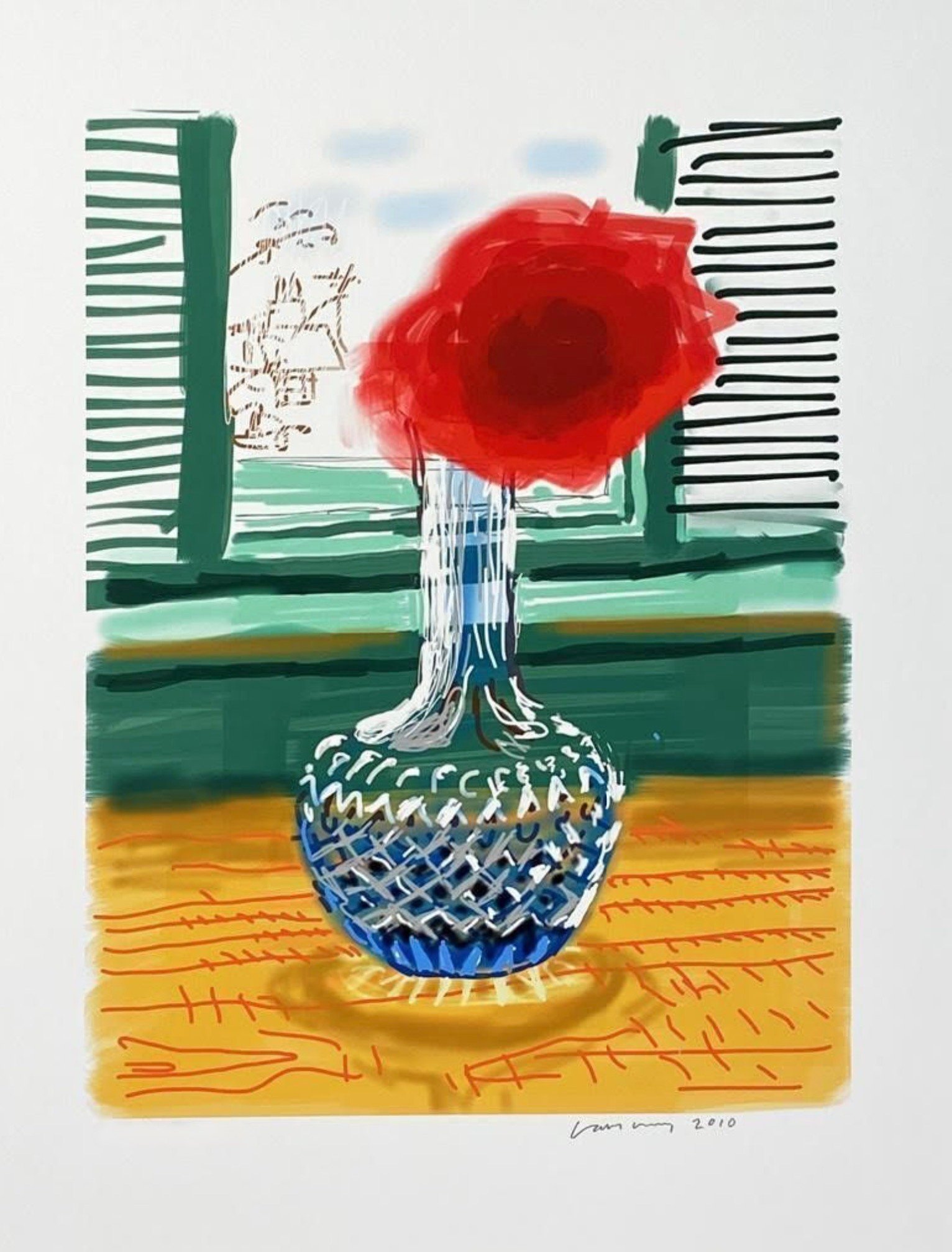 Hockney, David | My Window - iPad drawing 'No. 281', 23rd July 2010, 2019 — available on Composition Gallery