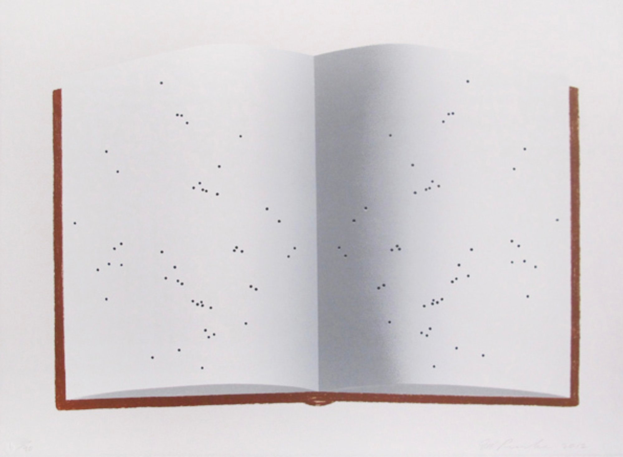 Ruscha, Ed | Open Book With Worm Holes, 2012 — available on Composition Gallery
