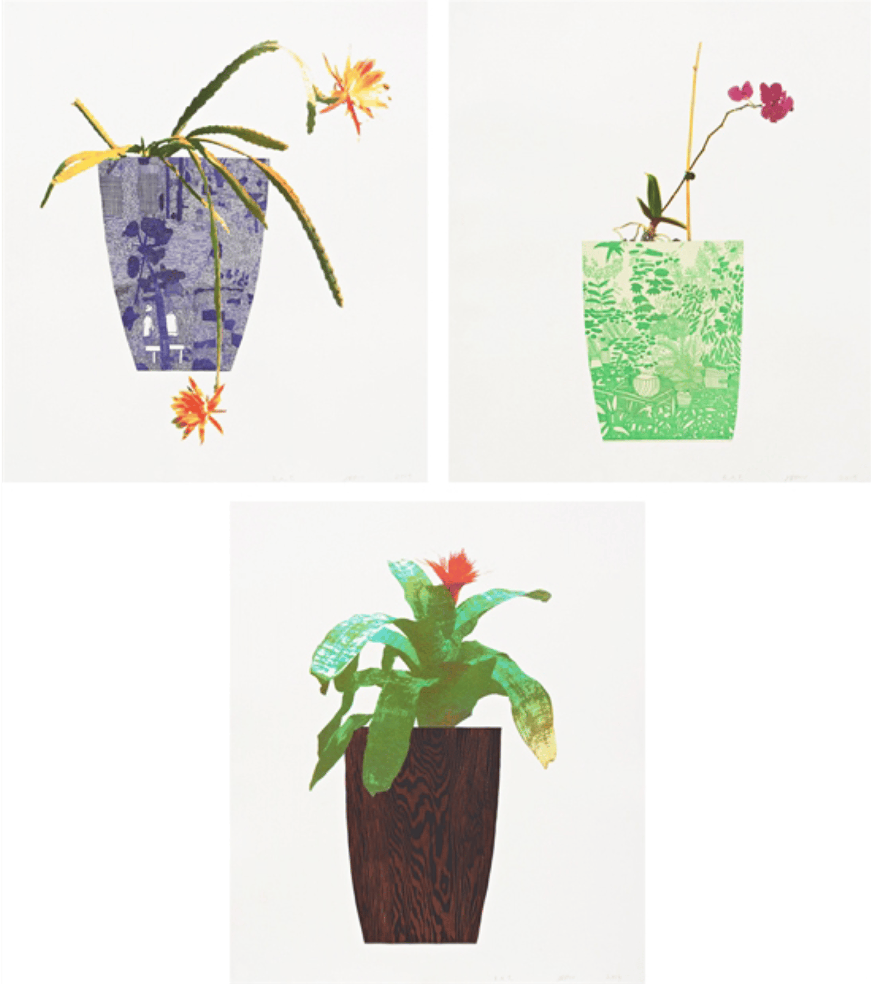 Three Landscape Pots