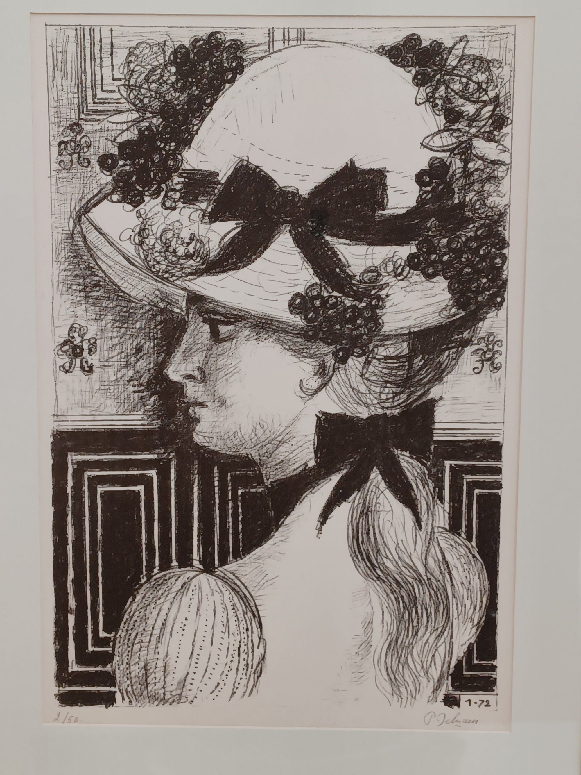 Delvaux, Paul |  Le Chapeau 1900, 1972 — available on Composition Gallery