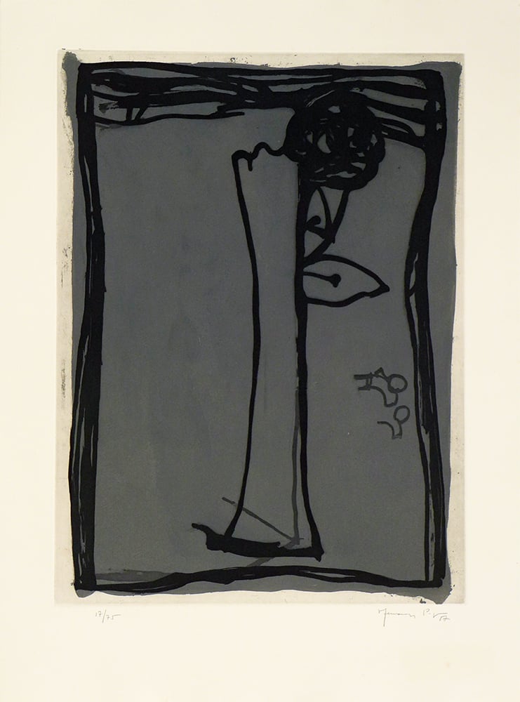 Hernandez Pijuan, Joan | Jarro con rosa, 1987 — available on Composition Gallery