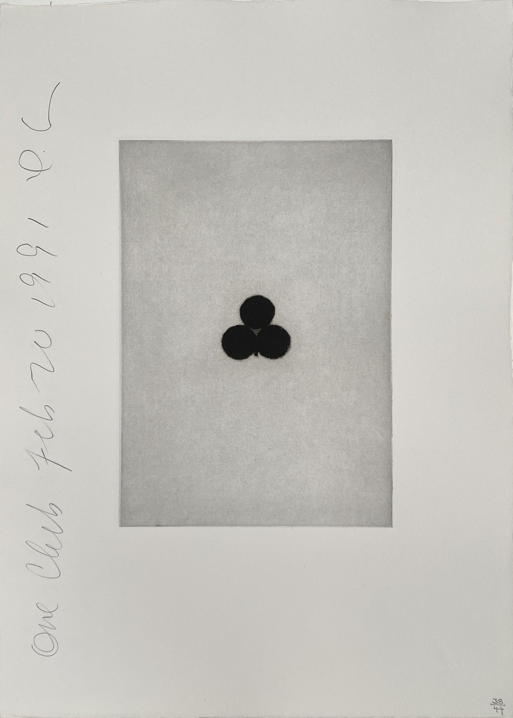 Sultan, Donald | Playing Card (One of Clubs), 1990 — available on Composition Gallery