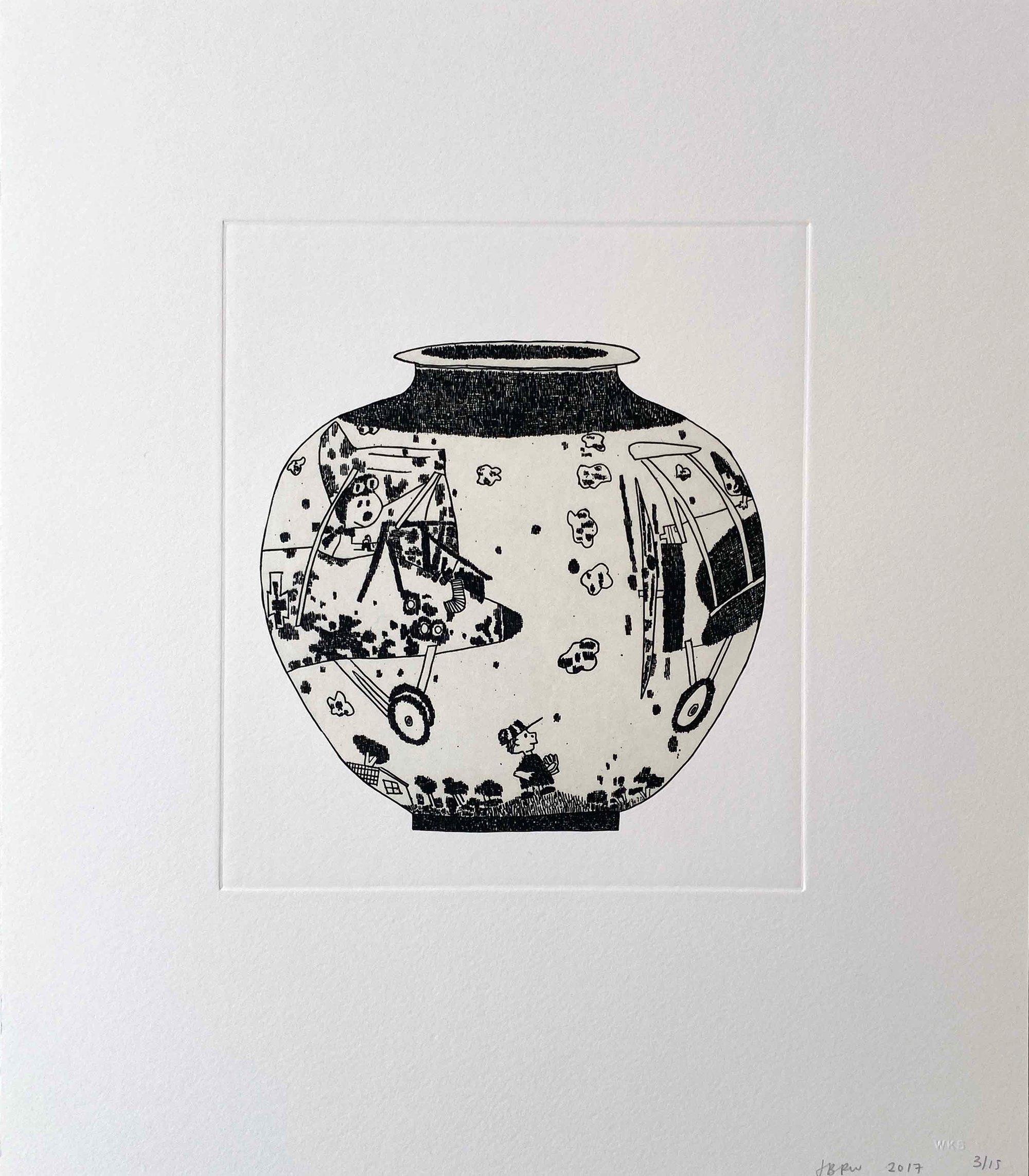 Wood, Jonas | Untitled (6), from 8 Pots, 2017 — available on Composition Gallery