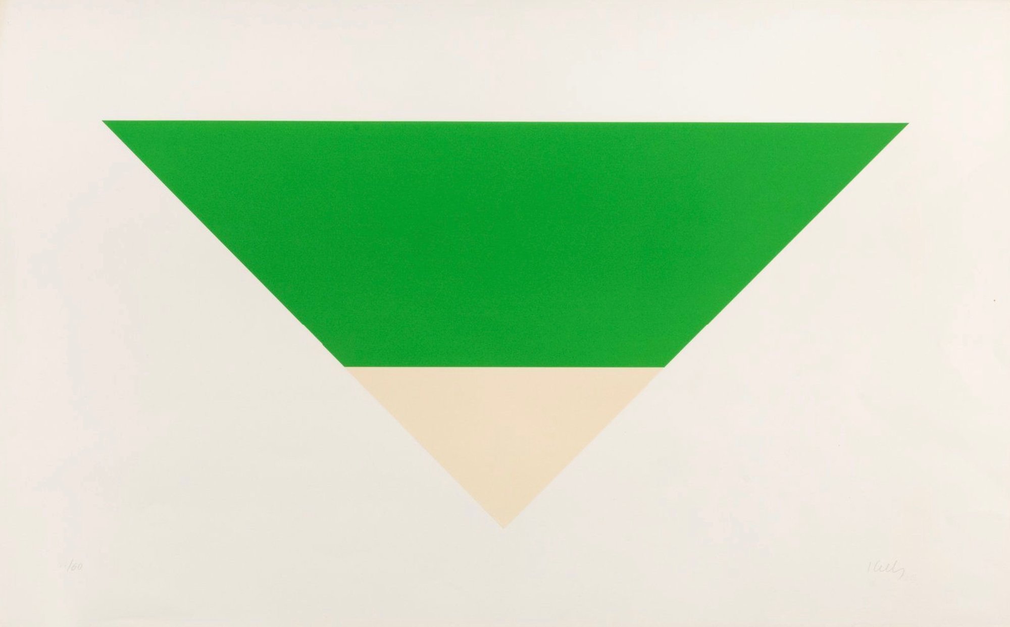 Kelly, Ellsworth | Green/White, 1971 — available on Composition Gallery