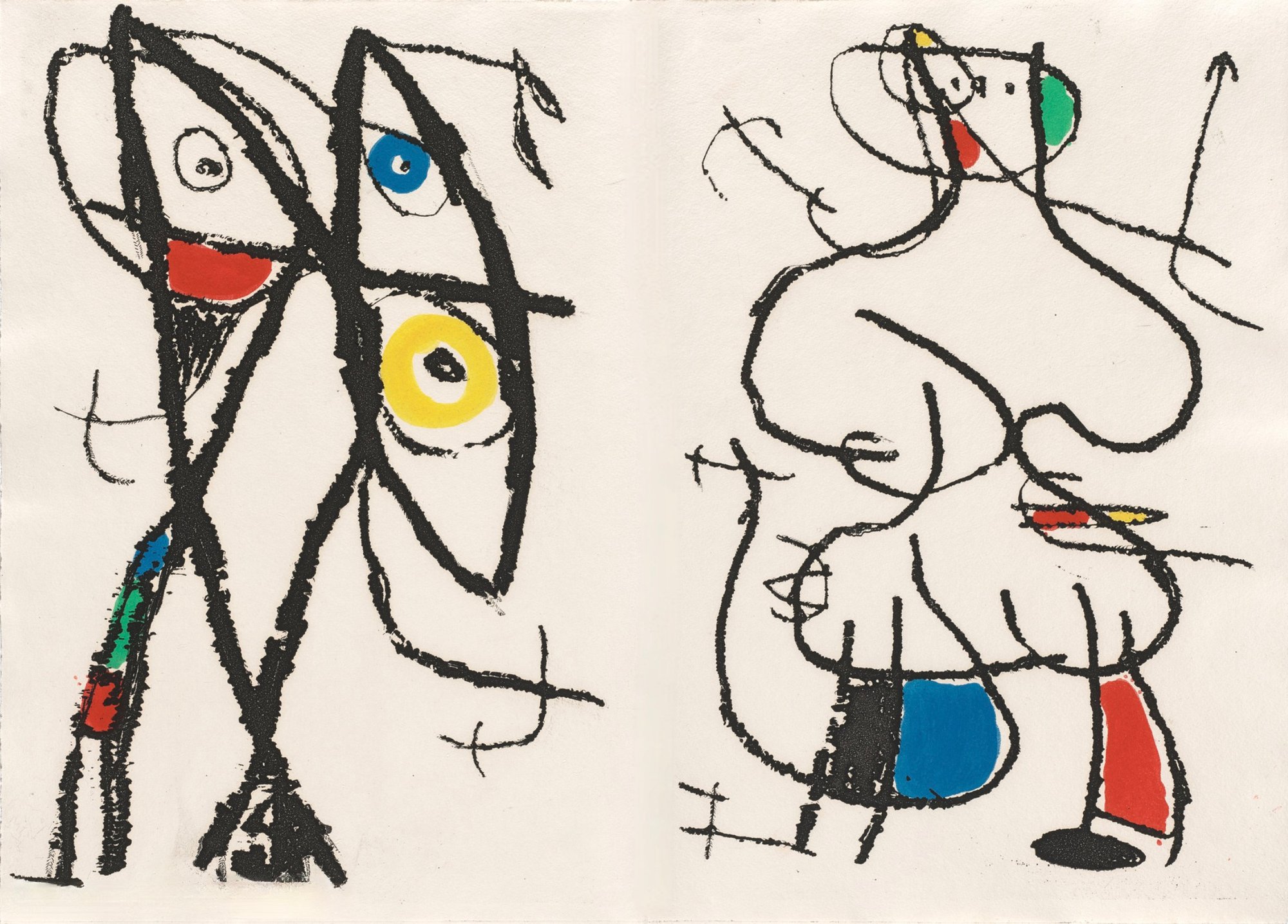 Miró, Joan | Le Courtisan Grotesque VI, 1974 — available on Composition Gallery
