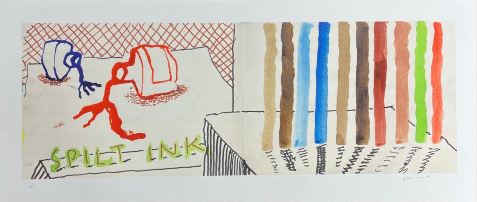 Hockney, David | Spilt Ink with Tests, 2021 — available on Composition Gallery