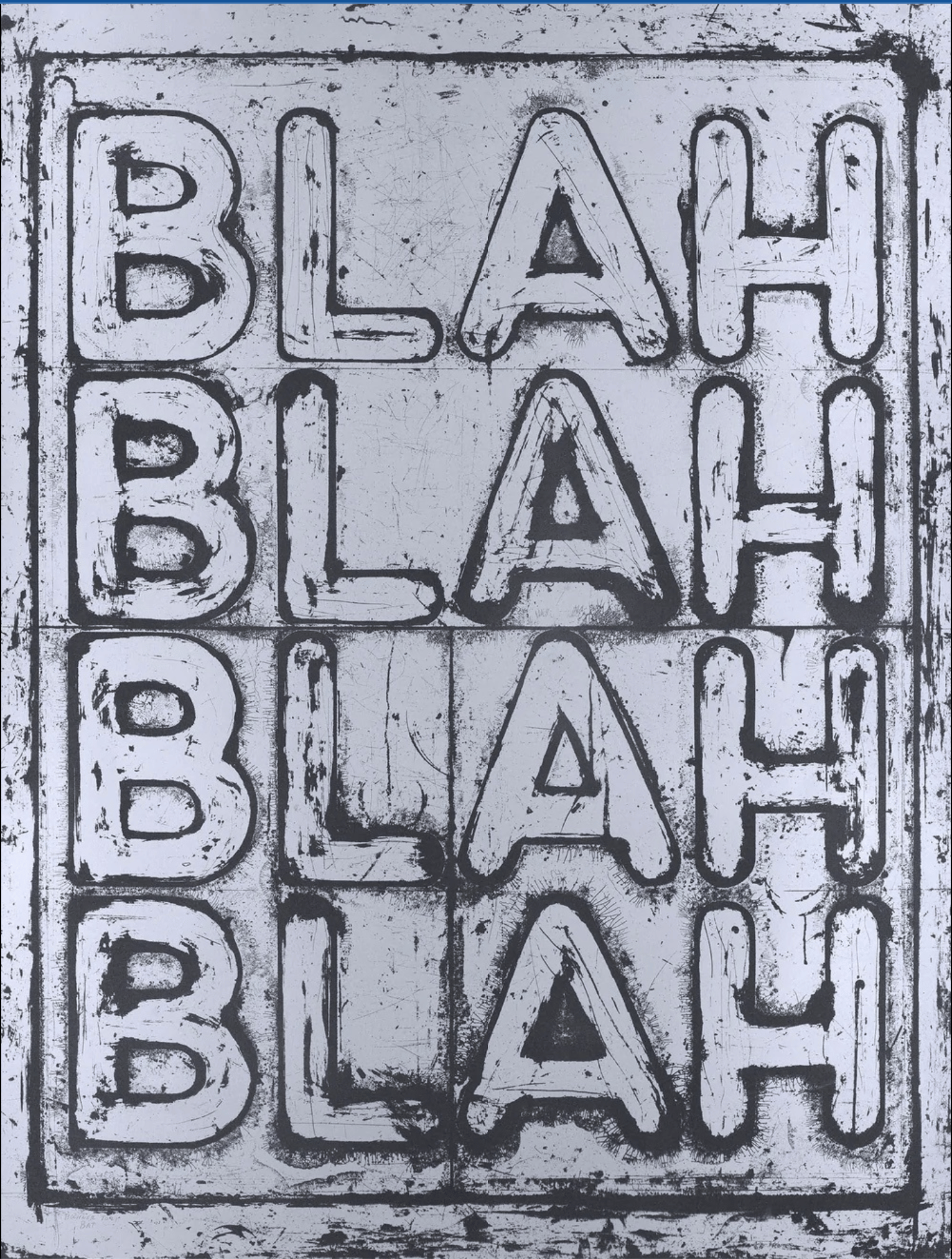 Bochner, Mel | Blah Blah Blah (Inverse), 2022 — available on Composition Gallery