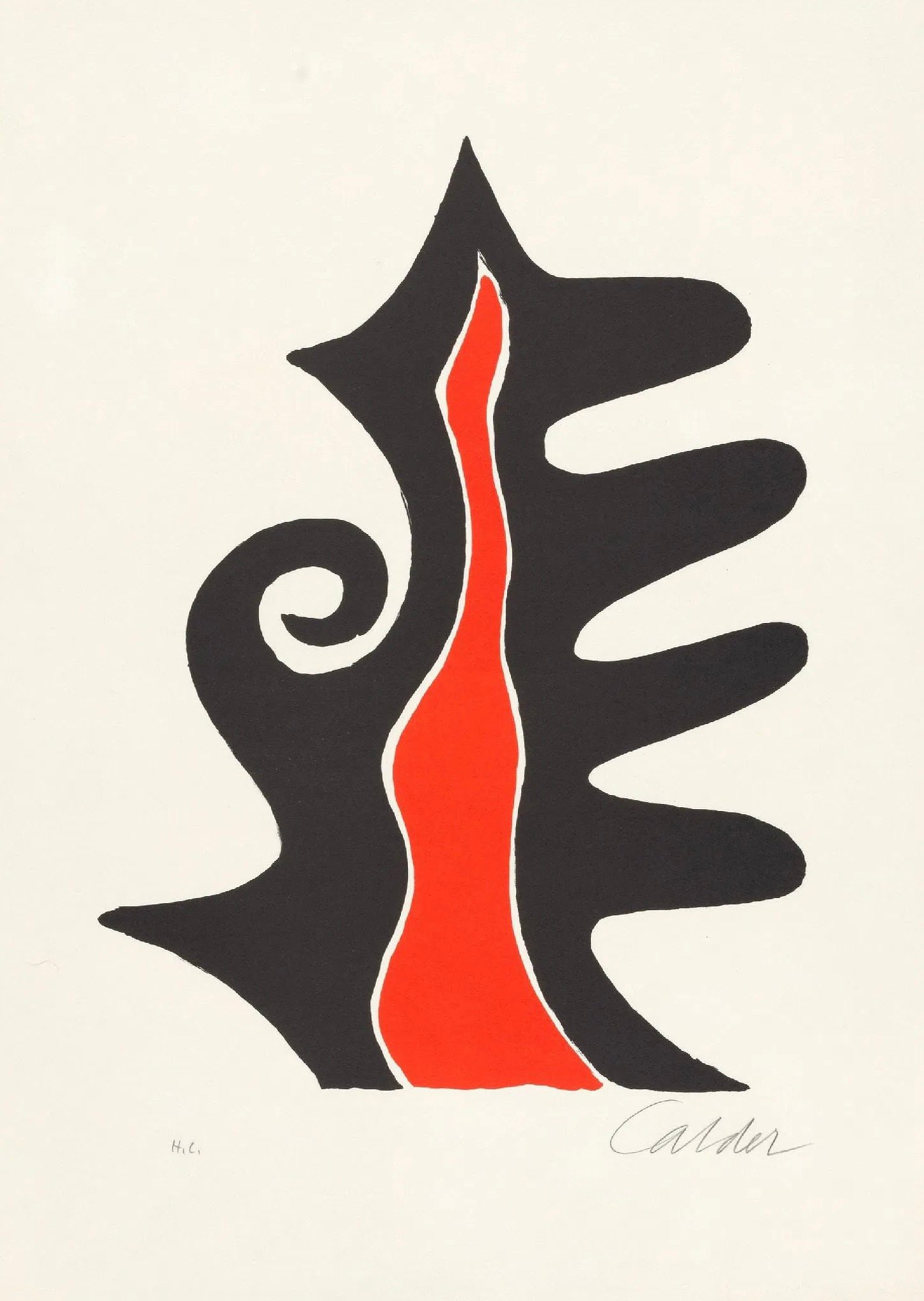 Calder, Alexander | Untitled (Derriere le Miroir #201), c. 1970 — available on Composition Gallery