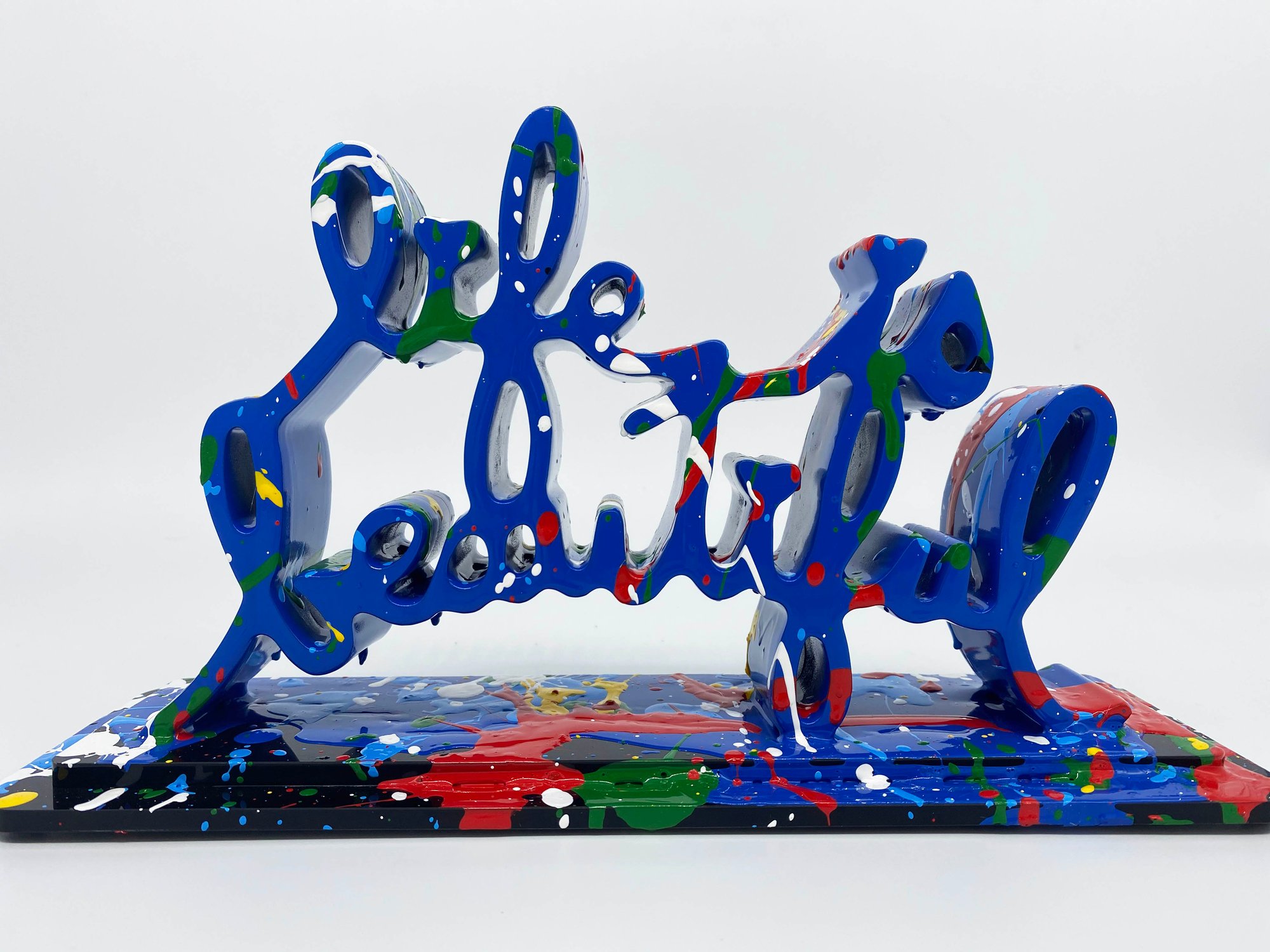 Life Is Beautiful (Dipped Dark Blue Splash)