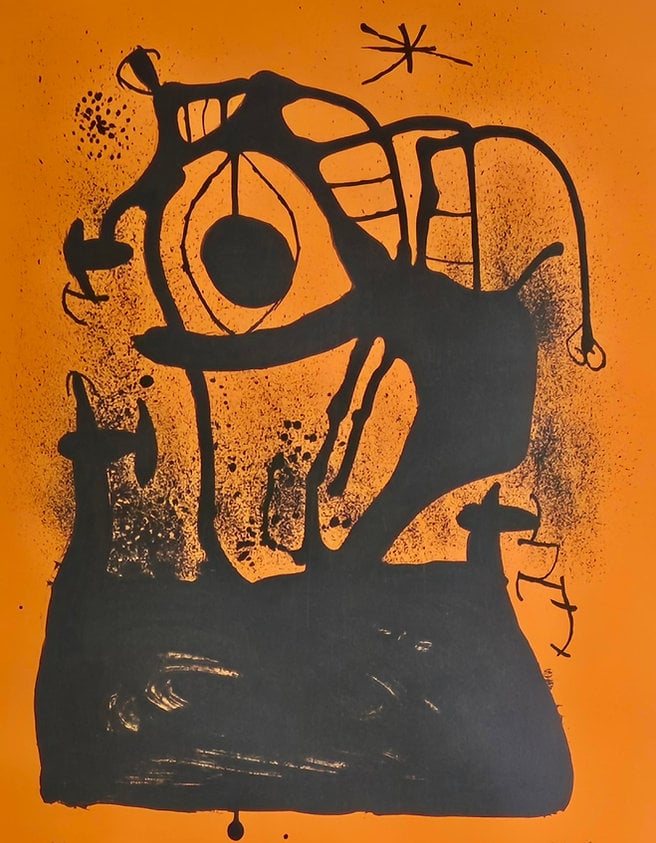 Miró, Joan | L'Hypnotiseur (orange), 1969 — available on Composition Gallery