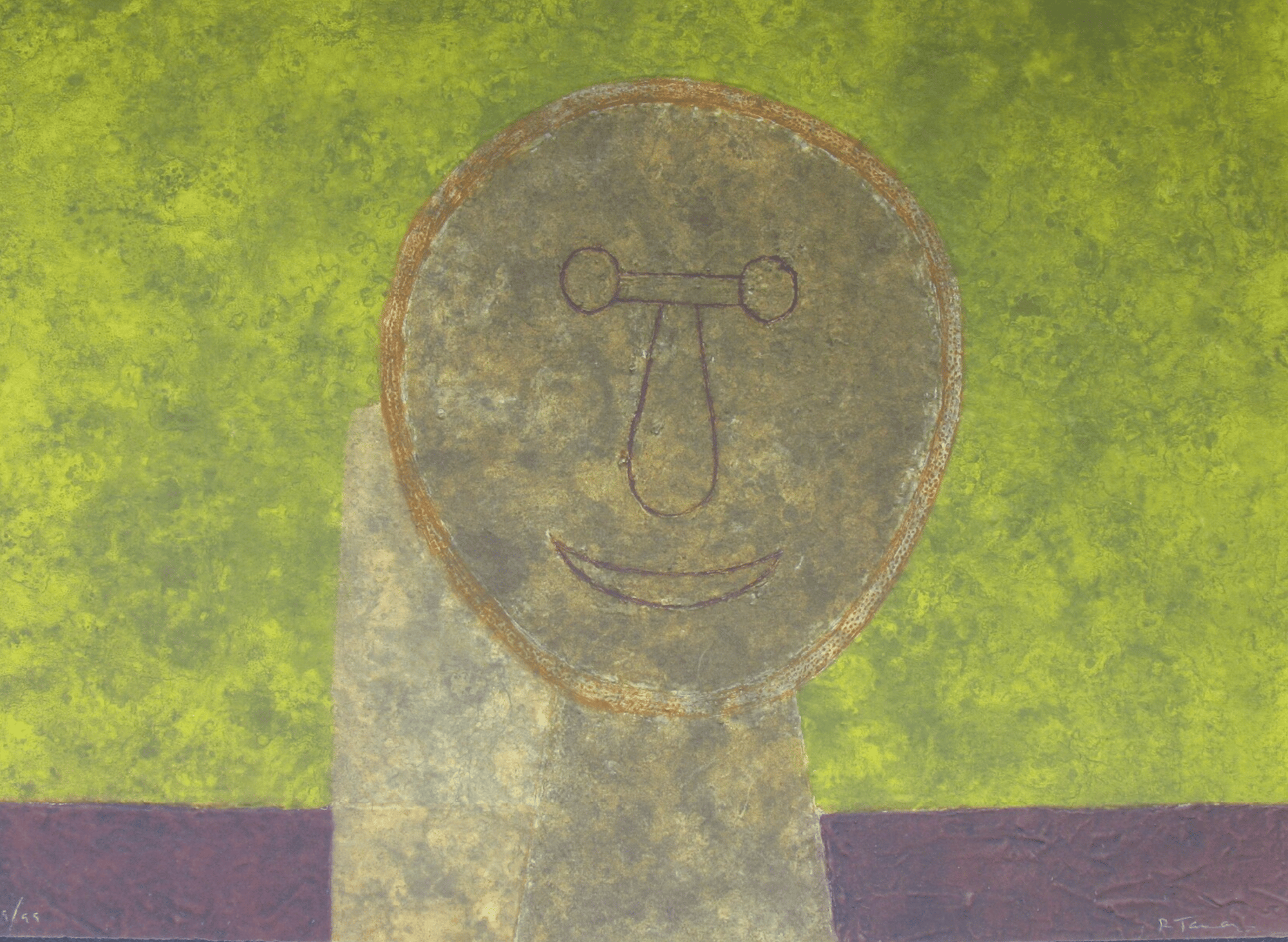 Tamayo, Rufino | Cabeza Sur Fonde Verte, P. 258, 1984 — available on Composition Gallery