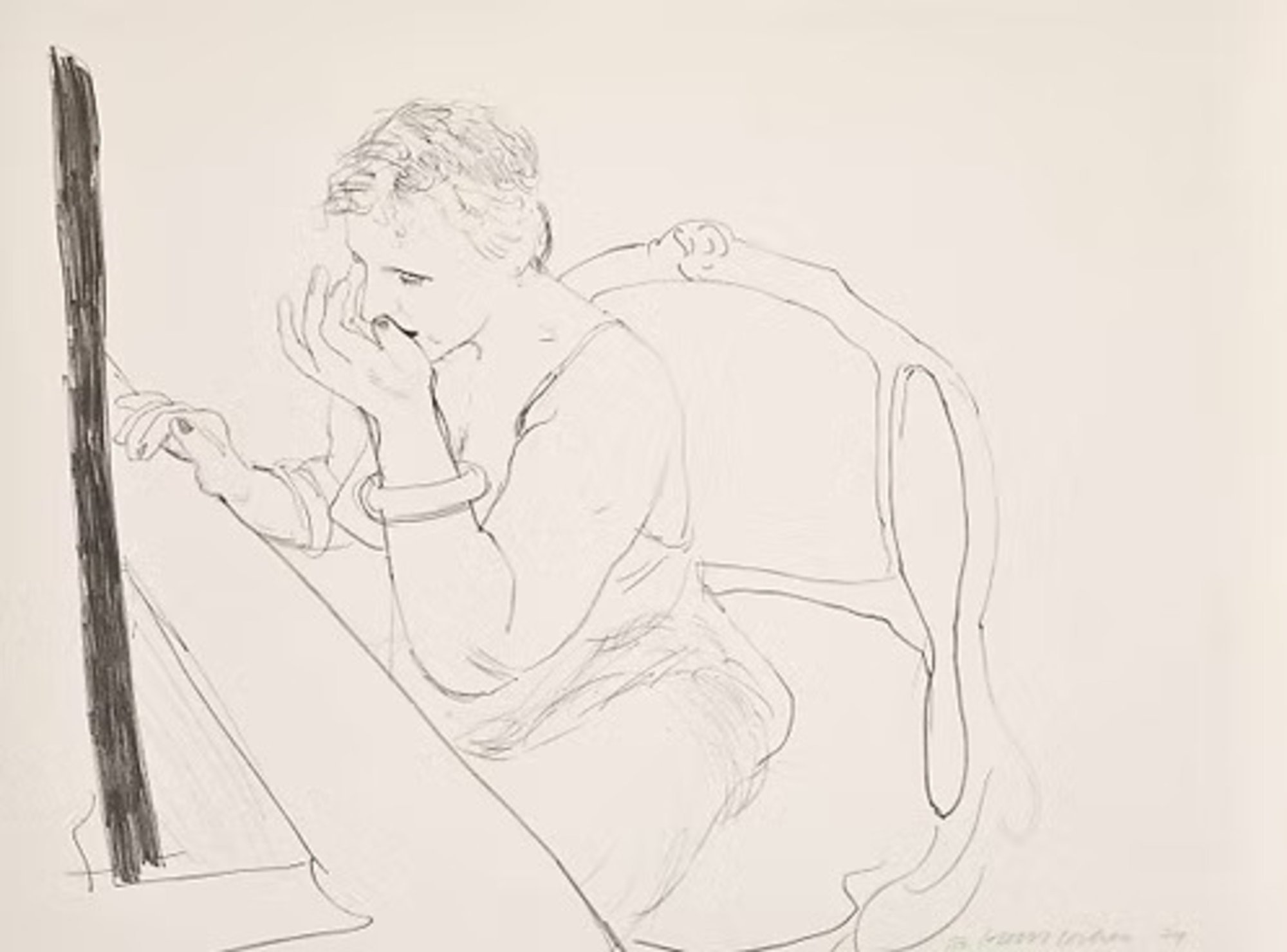 Hockney, David | Celia Adjusting Her Eyelash, 1979 — available on Composition Gallery
