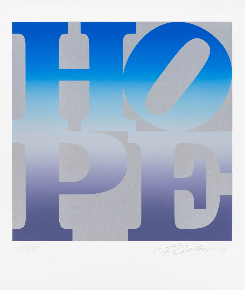 Indiana, Robert | Four Seasons of Hope: Winter (Silver), 2012 — available on Composition Gallery