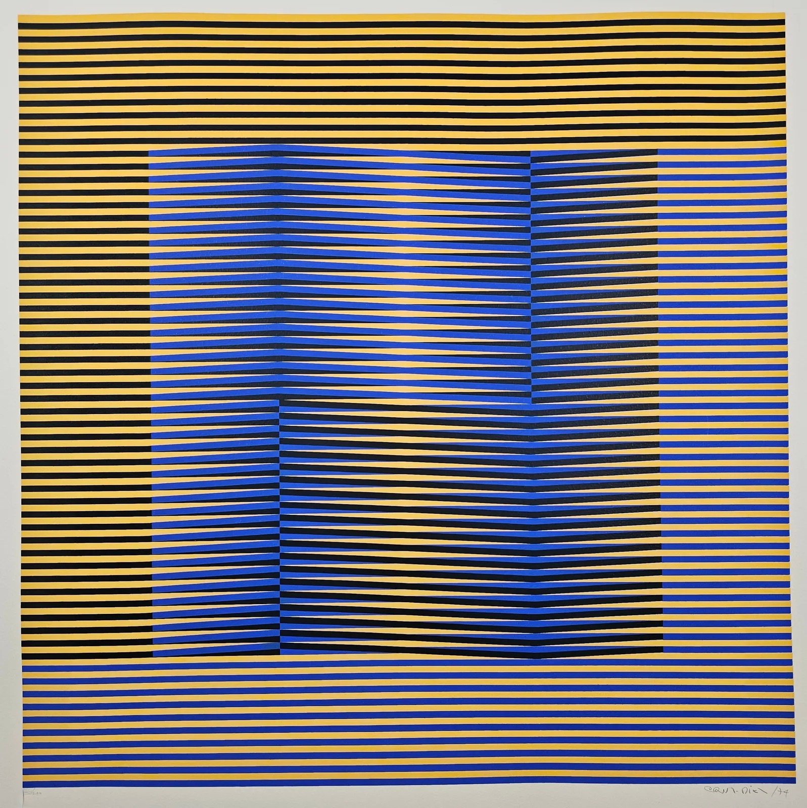 Cruz-Diez, Carlos | Composition '5 E'. Induction Chromatique, 1974 — available on Composition Gallery