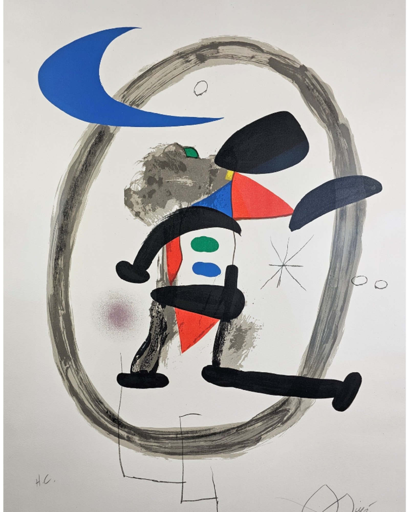 Miró, Joan | Arlequin Circonscrit, 1973 — available on Composition Gallery