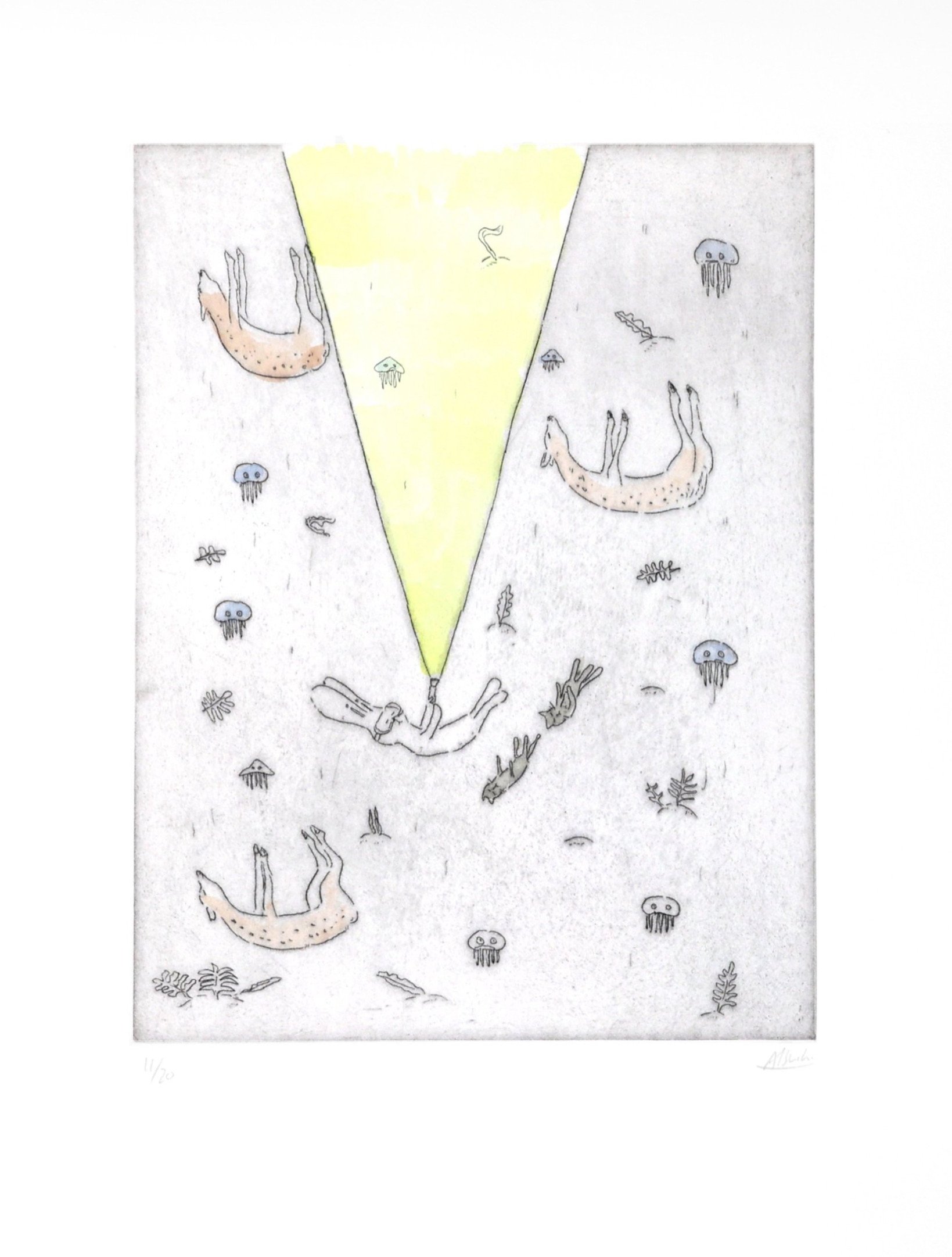 Kaga, Atsushi | Usacchi-Flashlight falling, 2025 — available on Composition Gallery