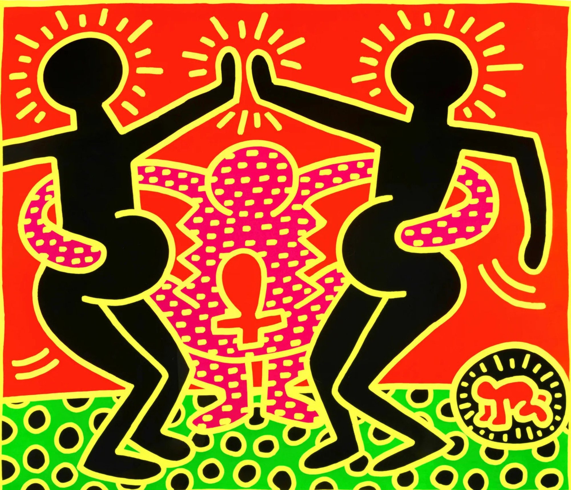 Haring, Keith | Untitled (Plate 4), from Fertility, 1983 — available on Composition Gallery