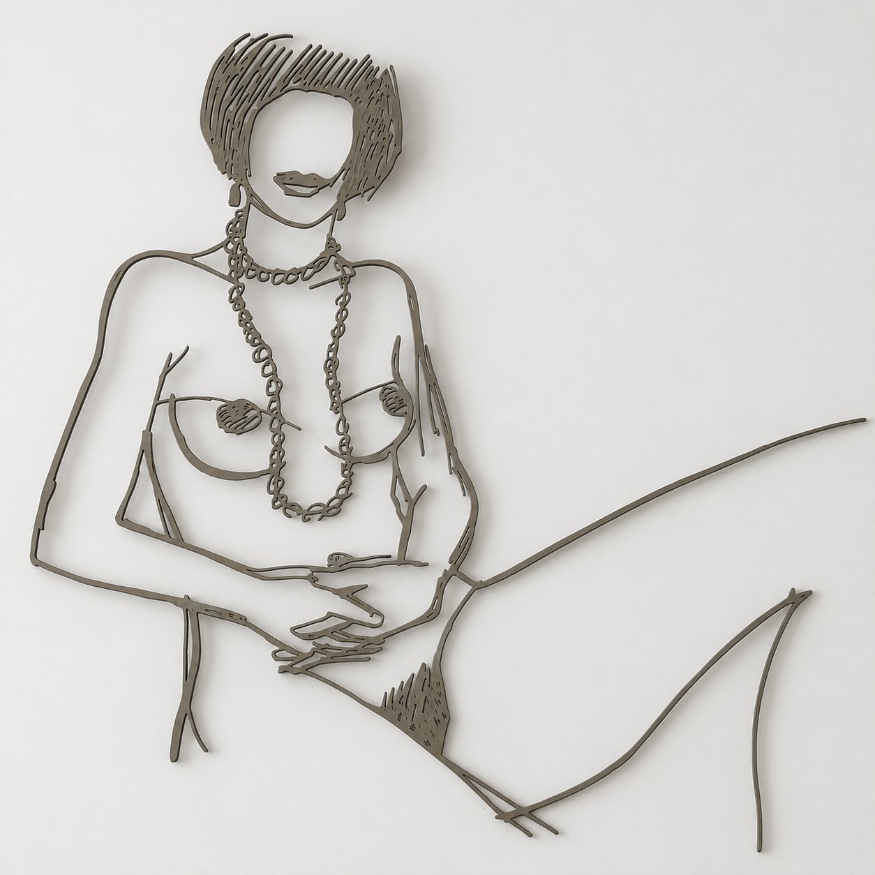 Monica with Necklace, Hands Folded