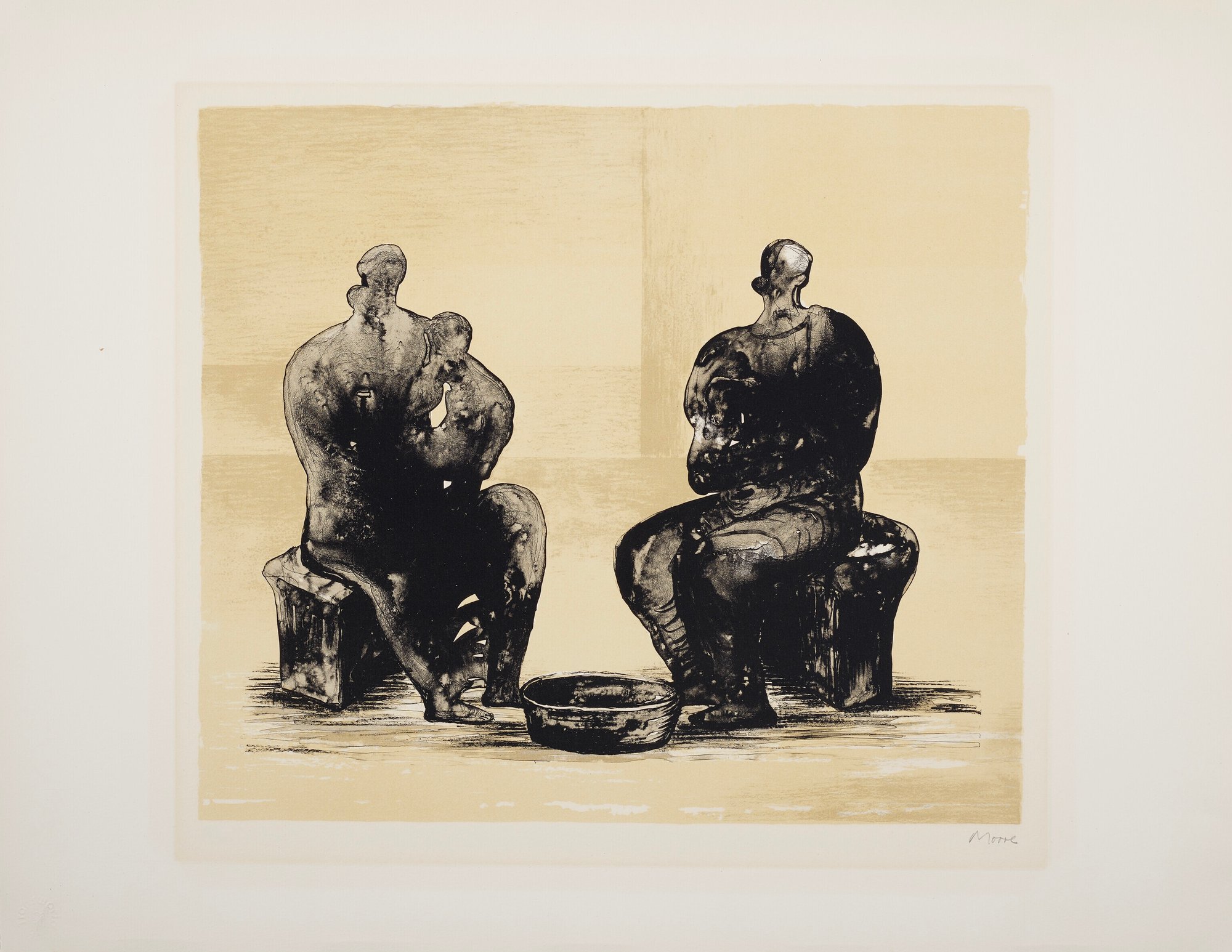 Moore, Henry | Two Women Bathing Child II (C. 310), 1973 — available on Composition Gallery