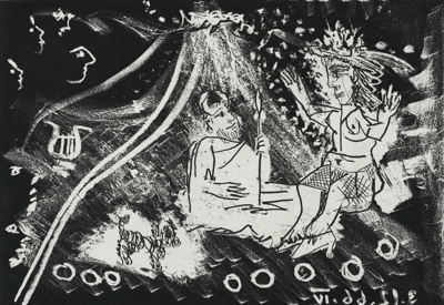 Pablo Picasso – Le Cocu Magnifique (noir), 1966 – Gravure à l'eau-forte