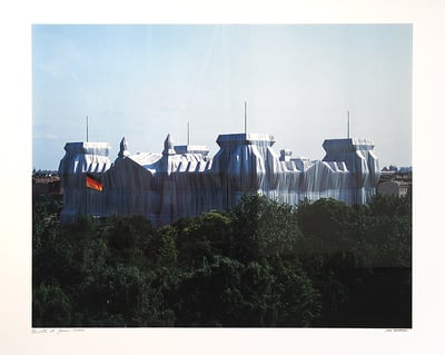 Javacheff Christo – Reichstag/Berlin Vormittag, Wrapped, 1995 – Foto
