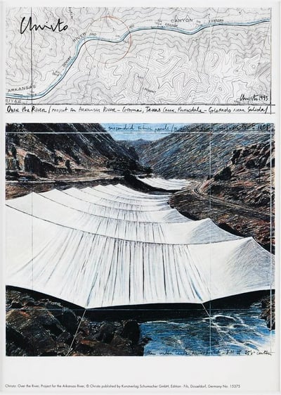 Javacheff Christo – Over The River Project VI, 1992 – Offsetdruck
