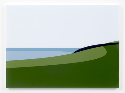 Julian Opie – Cornish Coast 2: Lantivet Coast, 2017 – Técnica mixta