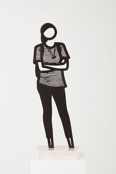 Julian Opie – Cap: Boston Statuette, 2020 – Bronze