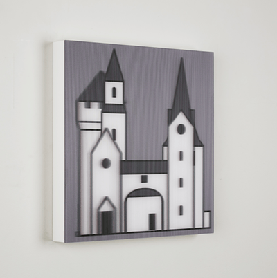 Julian Opie – Medieval Village 4, 2019 – Técnica mixta