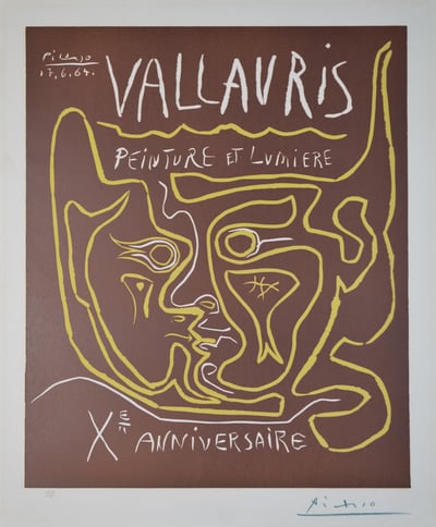 Pablo Picasso – Vallauris Exhibition - B1850, 1964 – Linogravure