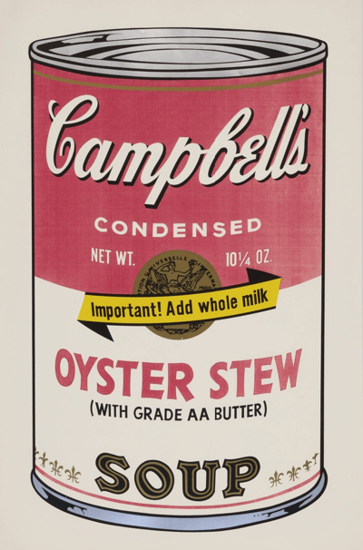 Andy Warhol – Oyster Stew (from Campbell's Soup II), 1969 – Zeefdruk