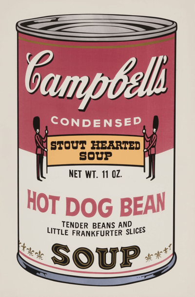 Andy Warhol – Hot Dog Bean (from Campbell's Soup II), 1969 – Zeefdruk