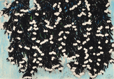 Donald Sultan – Mimosa with Green, Jan 25, 2023, 2023 – Archival Print