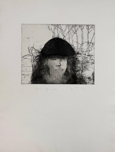 Self portrait in a flat cap