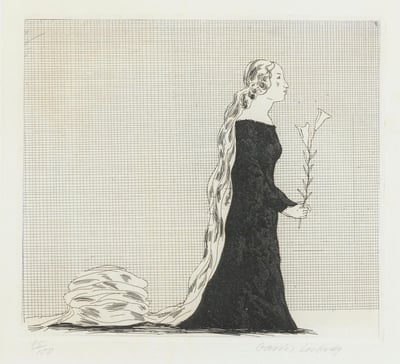 David Hockney – The Older Rapunzel, 1969 – Etching and Aquatint