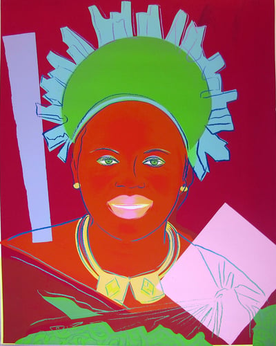 Andy Warhol – Reigning Queens: Queen Ntombi Twala of Swaziland (112.089), 1985 – Zeefdruk