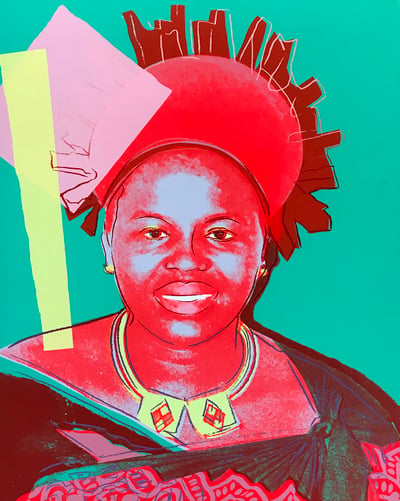 Andy Warhol – Reigning Queens: Queen Ntombi Twala of Swaziland (A395.076), 1985 – Zeefdruk