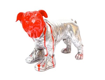 William Sweetlove – Cloned aluminum Bouly with red head, 2009 – Metaal