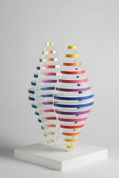 2 Demi cones avec anneaux de couleurs