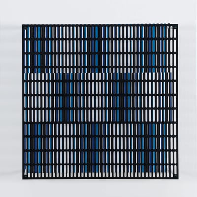 Vibration bandes noir, bleu et turquoise