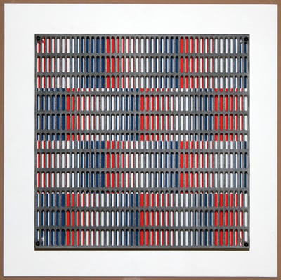 vibration bandes bleus et rouges