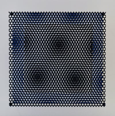 Vibration Carré Noir et Bleu