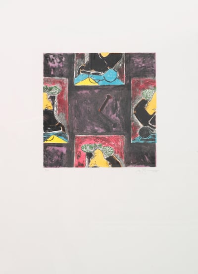 Untitled (Faces On Purple)