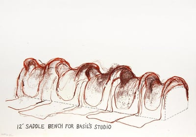 12' Saddle Bench For Basil's Studio