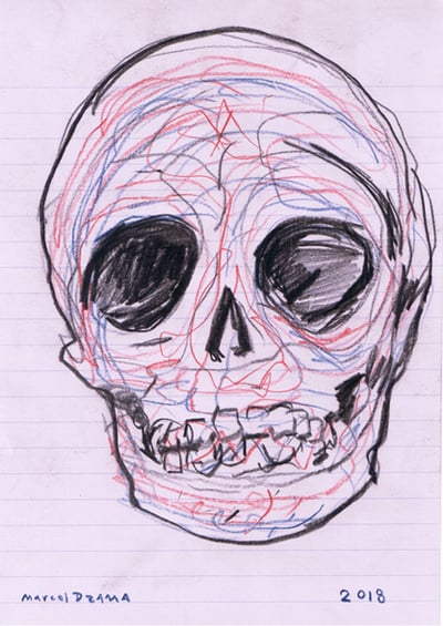 A Blind Man’s Scrap Book (Skull)