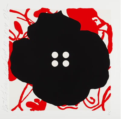 Button Flower Red, Sept 16, 2014